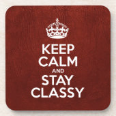 保Calm and stay Classy, Red Leather, Crown コースター (正面)