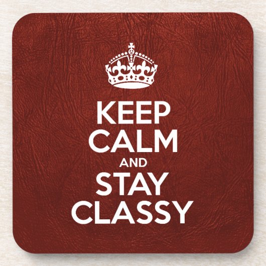 保Calm and stay Classy, Red Leather, Crown コースター (正面)