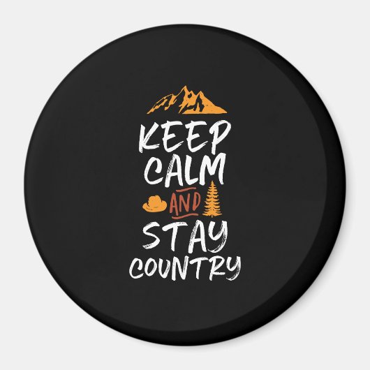 保Calm and Stay Countryヴィンテージレトロ マグネット (正面)