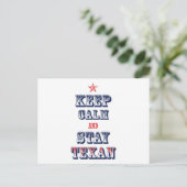 保Calm and Stay Texan ポストカード (スタンド正面)