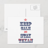 保Calm and Stay Texan ポストカード (正面/裏面)