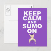 保Calm and Sumo On Giftプリントユニークデザイン ポストカード (正面/裏面)