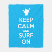 保Calm and Surf On フリースブランケット (正面)