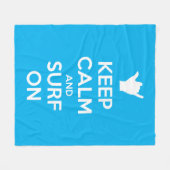 保Calm and Surf On フリースブランケット (正面(横))