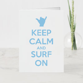 保Calm and Surf On 箔グリーティングカード