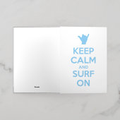 保Calm and Surf On 箔グリーティングカード (外側レイダウン)