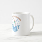 保Calm and Swim On -泳ぐ人デザイン コーヒーマグカップ (正面右)