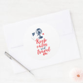 保Calm and Travel Onおもしろい観光客引用文 ラウンドシール (封筒)