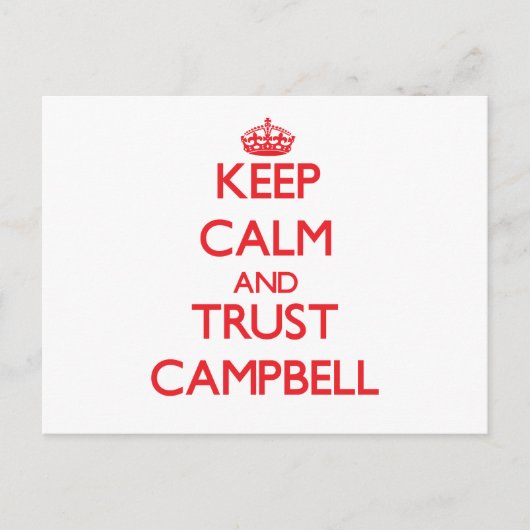保Calm and Trustキャンベル ポストカード (正面)