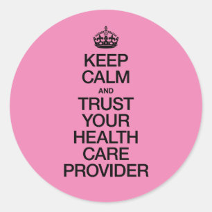 保Calm and Trust 気に Your Health Provider ラウンドシール