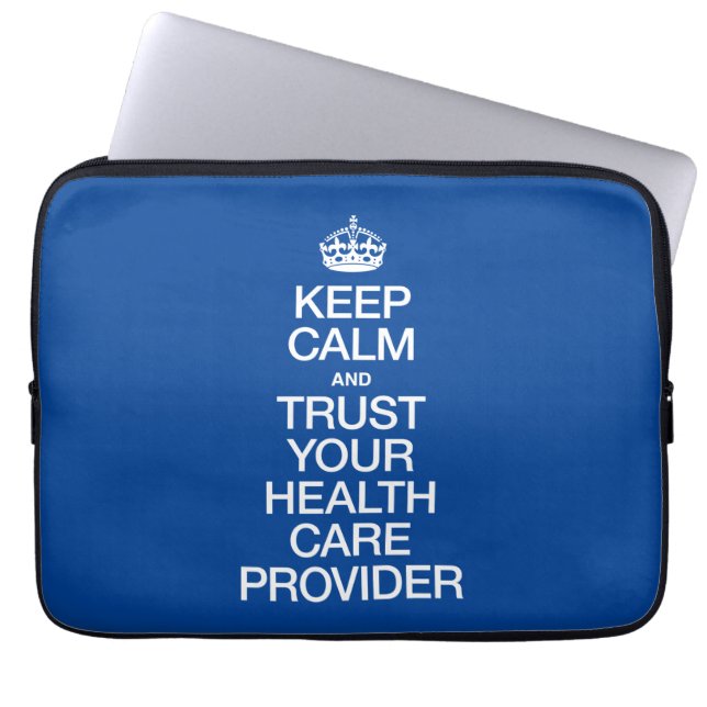 保Calm and Trust 気に Your Health  Provider ラップトップスリーブ (正面)