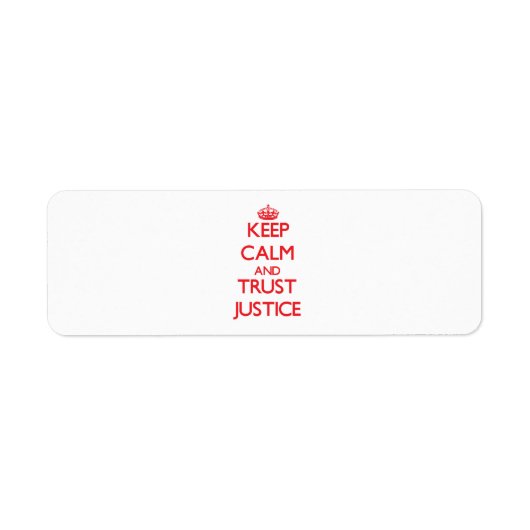 保Calm and Trust Justice ラベル (正面)