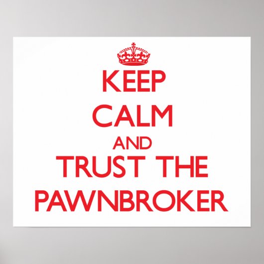 保Calm and Trust the Pawnbroker ポスター (正面)