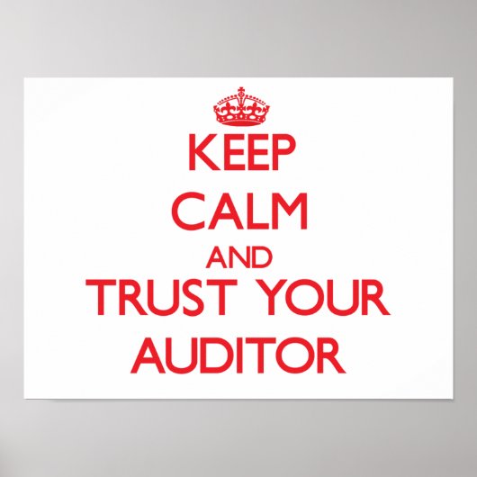 保Calm and Trust Your Auditor ポスター (正面)