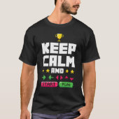 保Calm And Video Game Player Gaming Gamer Pc Co Tシャツ (正面)