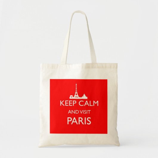 保Calm and Visit Paris Tote Bag トートバッグ (正面)