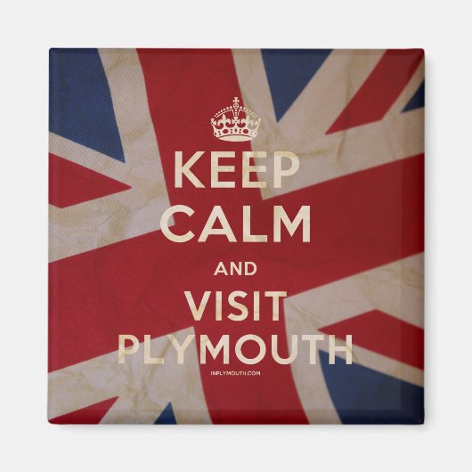 「保Calm and Visit Plymouth」マグネット マグネット (正面)
