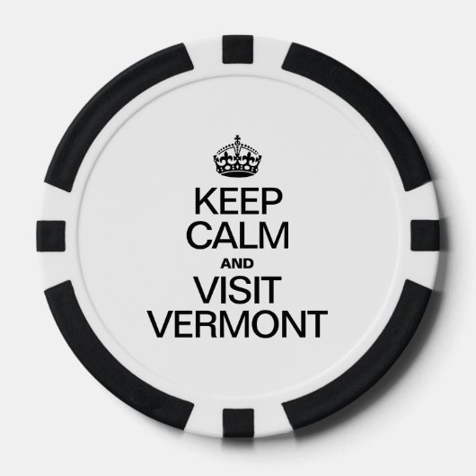 保CALM AND VISIT VERMONT ポーカーチップ (正面)
