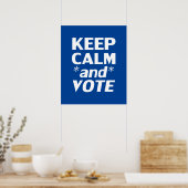 "保Calm and Vote"白、青 ポスター (キッチン)