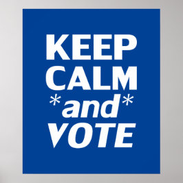 "保Calm and Vote"白、青 ポスター