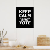 "保Calm and Vote"白、黒 ポスター (キッチン)