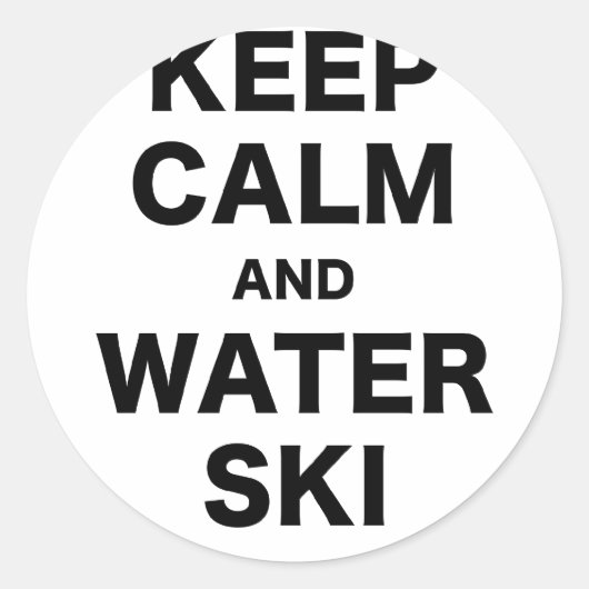 保Calm and Water Ski ラウンドシール (正面)