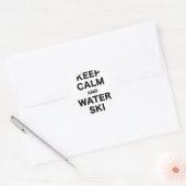 保Calm and Water Ski ラウンドシール (封筒)
