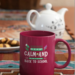 保Calm and Welcome新学期 ツートーンマグカップ
