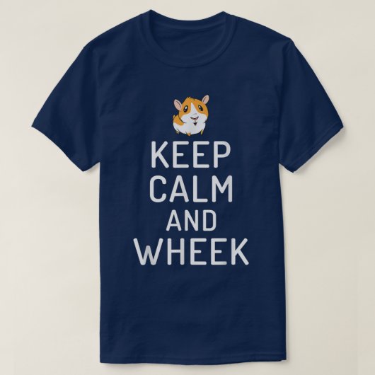 保Calm And Wheek Cute Guinea Pig 3720 Tシャツ (デザイン正面)