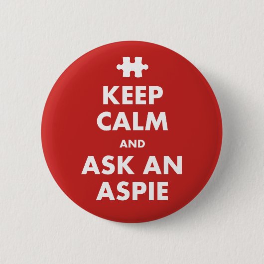 保Calm Aspergers症候群認識度Aspie Badge 缶バッジ (正面)