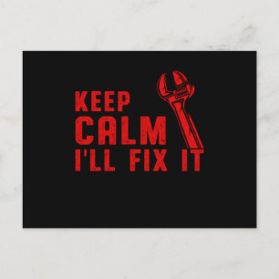 保Calm Auto整備士レンチガレージワークショップGif ポストカード