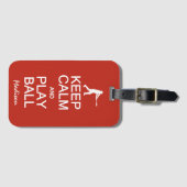 保Calm Baseball名前をカスタムする&カラー ラゲッジタグ (正面横)