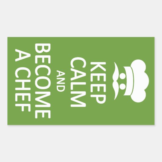 保Calm & Become a Chefのステッカーカスタム 長方形シール (正面)