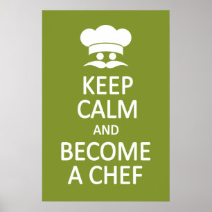 保Calm & Become a Chefのポスターカスタム ポスター