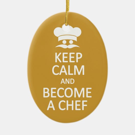 保Calm & Become a Chefカスタムオーナメント セラミックオーナメント (正面)