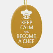 保Calm & Become a Chefカスタムオーナメント セラミックオーナメント (裏面)