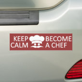 保Calm & Become a Chefカスタムバンパーステッカー バンパーステッカー (車上)