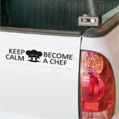 保Calm & Become a Chefカスタムバンパーステッカー バンパーステッカー (トラック上)