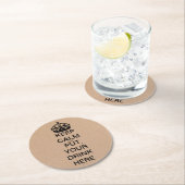 保Calm Black Crown紙コースター ラウンドペーパーコースター (インサイチュ)