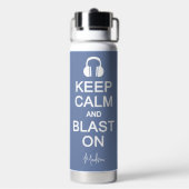 保Calm & Blast On名前をカスタムする&カラー ウォーターボトル (背面)