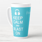 保Calm & Blast On名前をカスタムする&カラー カフェラテマグ (左アングル)
