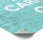 保Calm Blueグランジ Canvas ポスター (角)