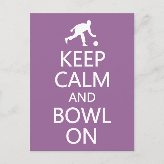 保Calm & Bowl Onのカラーカスタムはがき ポストカード (正面)