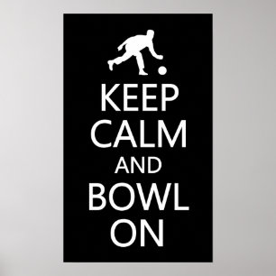 保Calm & Bowl Onカスタムカラーポスター ポスター