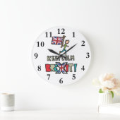 保Calm Brexit ラージ壁時計 (ホーム)