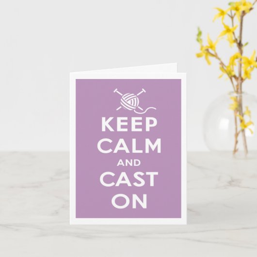 保Calm & Cast On Notecard カード (黄色い花)