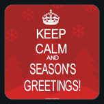 保Calm Christmas季節のごあいさつ スクエアシール<br><div class="desc">DatesDuJour保によるクリスマスのシールを落ち着ける。ラベルこの店買とダツデュジュールから直接掘り出し最高のた取引</div>