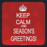 保Calm Christmas季節のごあいさつ スクエアシール<br><div class="desc">DatesDuJour保によるクリスマスのシールを落ち着ける。ラベルこの店買とダツデュジュールから直接掘り出し最高のた取引</div>