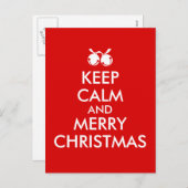 保Calm Christmas Postagaki Jingle Bellsカスタム シーズンポストカード (正面/裏面)