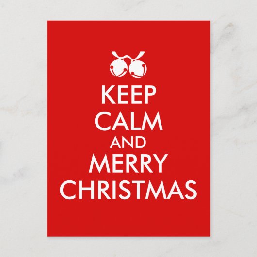 保Calm Christmas Postagaki Jingle Bellsカスタム シーズンポストカード (正面)